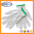 Better grip white Poly cotton string knit work gloves - made in China